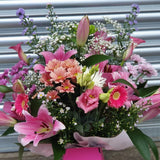 Pretty in Pink Hand Tied Bouquet